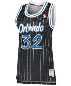 Alternative view of Shaquille O'Neal Orlando Magic Women's 1995/96 Hardwood Classics Swingman Jersey - Black