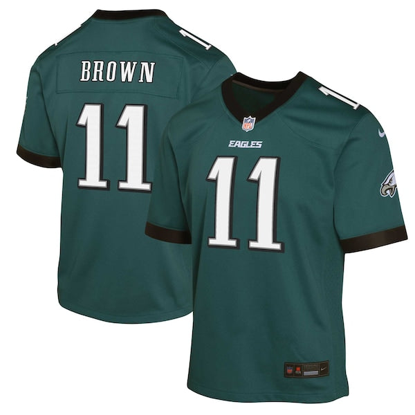 A.J. Brown Philadelphia Eagles Nike Youth Game Jersey - Midnight Green - Image 2