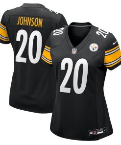 Kaleb Johnson Pittsburgh Steelers Nike Women's Team Game Jersey -  Black