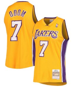 Lamar Odom Los Angeles Lakers 2001/02 Hardwood Classics Swingman Jersey - Gold