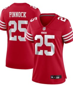 Jason Pinnock San Francisco 49ers Nike Women's Team Game Jersey -  Scarlet