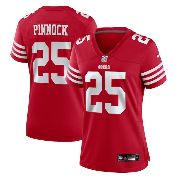 Jason Pinnock San Francisco 49ers Nike Women's Team Game Jersey - Scarlet