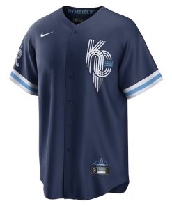Alternative view of Kansas City Royals Nike 2022 City Connect Replica Jersey - Navy