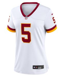 Alternative view of Jayden Daniels Washington Commanders Nike Women's Game Super Bowl Era Jersey - White