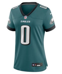 Alternative view of Josh Uche Philadelphia Eagles Nike Women's Team Game Jersey - Midnight Green