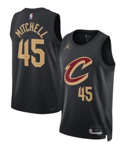 Donovan Mitchell Cleveland Cavaliers Jordan Brand Unisex Swingman Jersey - Statement Edition - Black