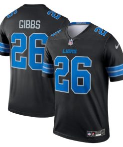 Alternative view of Jahmyr Gibbs Detroit Lions Nike Legend Jersey - Black