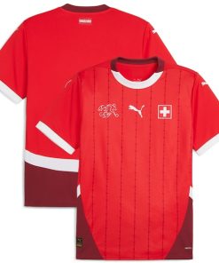 Alternative view of Switzerland National Team Puma 2024 Home Replica Jersey - Red/White