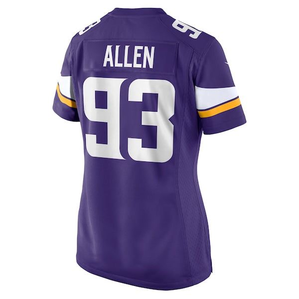 Jonathan Allen Minnesota Vikings Nike Women's Team Game Jersey - Purple - Image 3