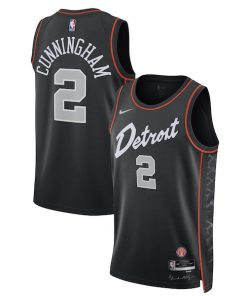 Cade Cunningham Detroit Pistons Nike Unisex 2023/24 Swingman Jersey - Black - City Edition