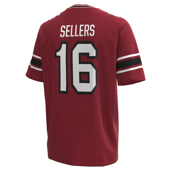 Men's Under Armour LaNorris Sellers South Carolina Gamecocks NIL Football Replica Player Jersey - Garnet/Black - Image 4