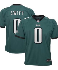 D'Andre Swift Philadelphia Eagles Nike Youth Game Jersey - Midnight Green