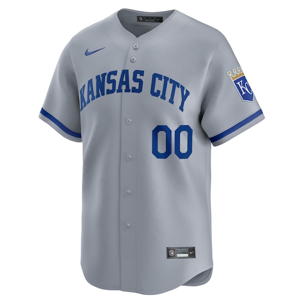 Kansas City Royals Nike Away Limited Custom Jersey - Gray - Image 2