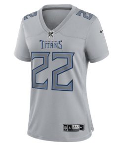 Alternative view of Derrick Henry Tennessee Titans Nike Women's Atmosphere Fashion Game Jersey - Gray