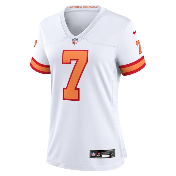Bucky Irving '76 Tampa Bay Buccaneers Nike Women's Game Jersey - White/Red/Orange - Image 3