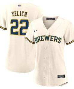 Christian Yelich Milwaukee Brewers Nike Women's Home Replica Jersey - White