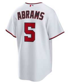 Alternative view of CJ Abrams Washington Nationals Nike Home Replica Jersey - White