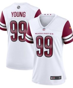 Chase Young Washington Commanders Nike Women's Player Jersey - White/Black/Burgundy