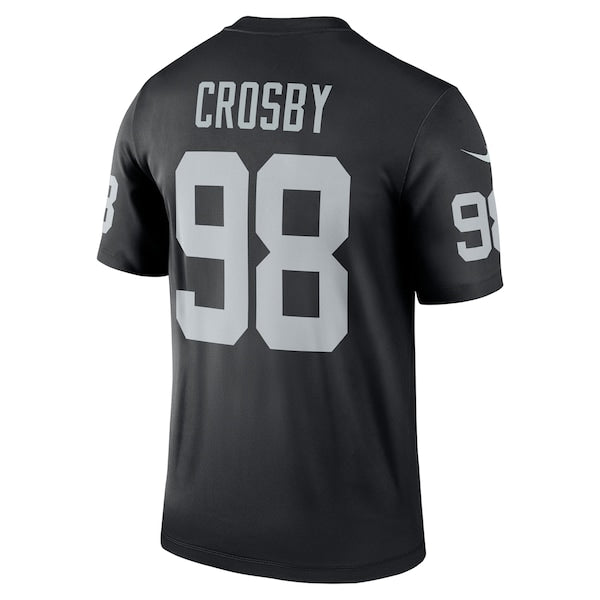 Maxx Crosby Las Vegas Raiders Nike Team Legend Jersey - Black/White - Image 4