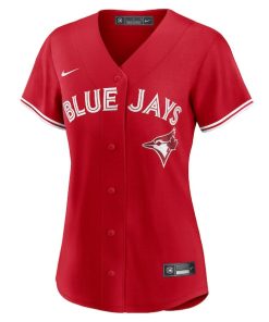Alternative view of Toronto Blue Jays Nike Women's Canada Day Replica Jersey - Red