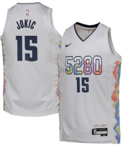 Nikola Jokic Denver Nuggets Nike Youth 2024/25 Swingman Player Jersey - City Edition - White