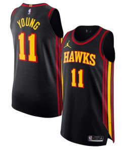 Trae Young Atlanta Hawks Jordan Brand Authentic Player Jersey - Statement Edition - Black