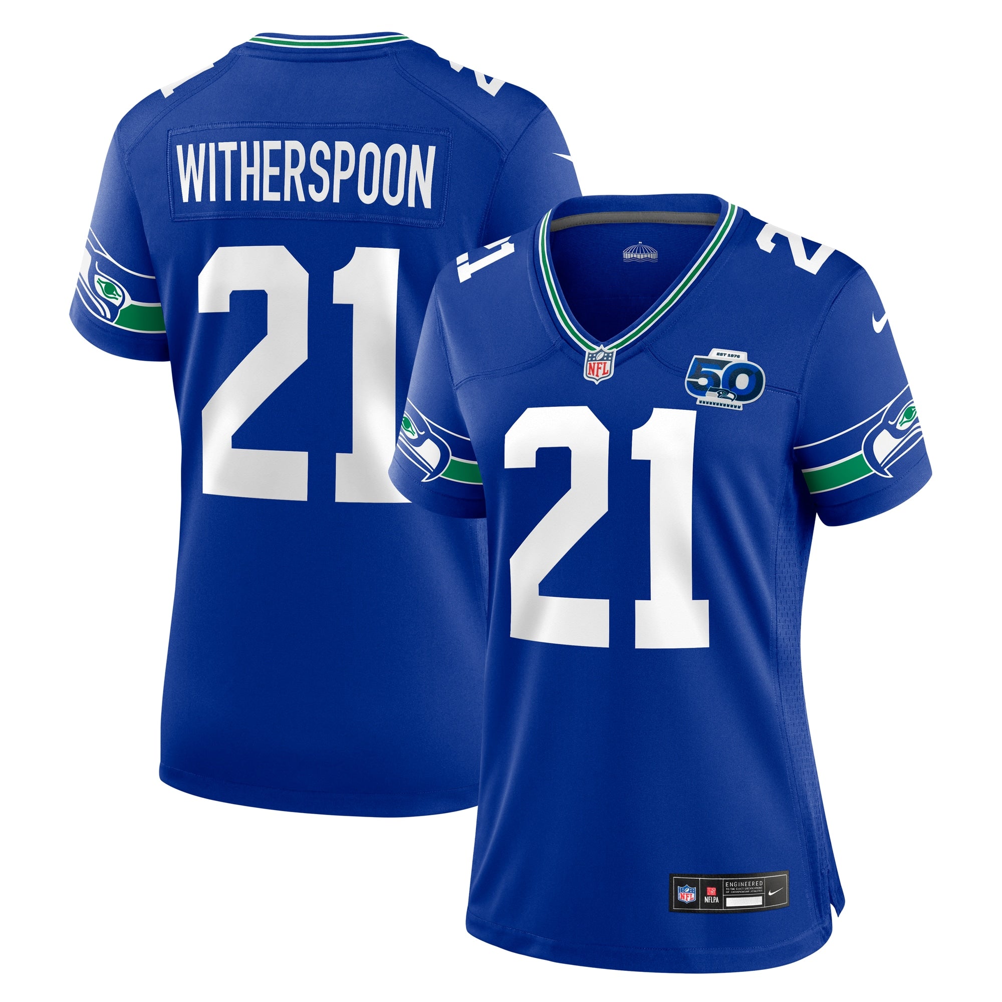 Devon Witherspoon Seattle Seahawks Nike Women's Team 50th Season Game Jersey - College Navy/Royal - Image 5