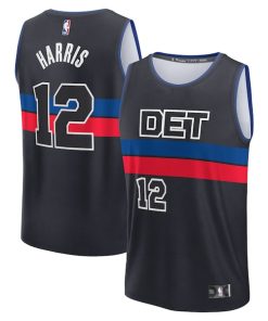 Tobias Harris Detroit Pistons  Fast Break Player Jersey - Statement Edition - Black