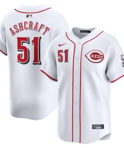 Graham Ashcraft Cincinnati Reds Nike Home Limited Player Jersey - White