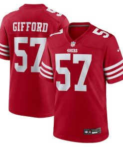 Luke Gifford San Francisco 49ers Nike Team Game Jersey -  Scarlet