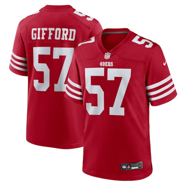 Luke Gifford San Francisco 49ers Nike Team Game Jersey - Scarlet