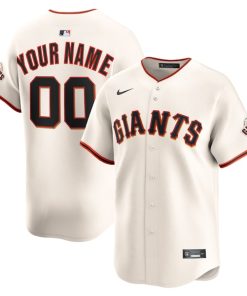 San Francisco Giants Nike Home Limited Custom Jersey - Cream