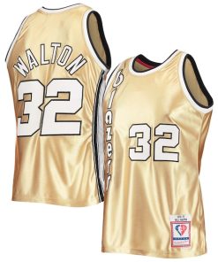 Bill Walton Portland Trail Blazers 75th Anniversary 1976/77 Hardwood Classics Swingman Jersey - Gold