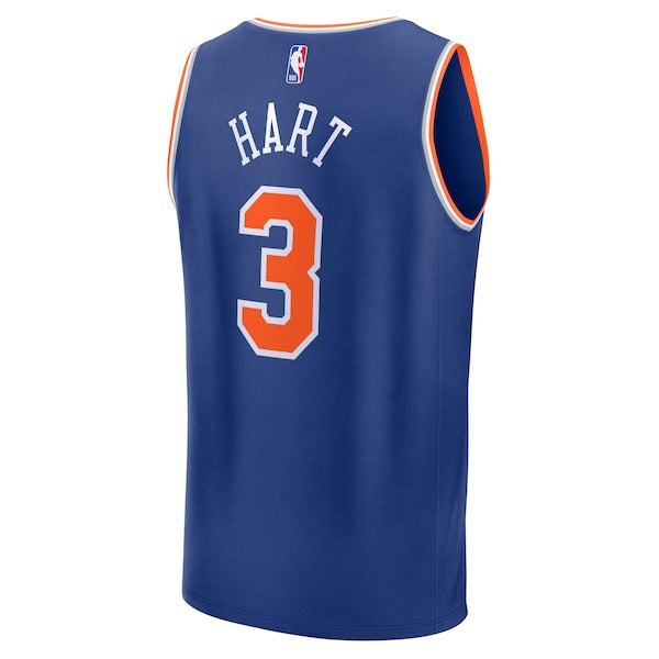 Josh Hart New York Knicks Fast Break Replica Player Jersey - Icon Edition - Royal - Image 3