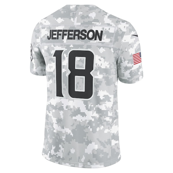 Justin Jefferson Minnesota Vikings Nike 2024 Salute to Service Limited Jersey - Arctic Camo - Image 3
