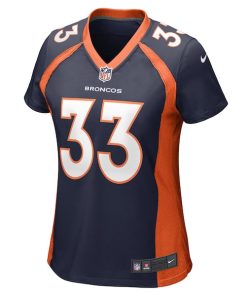 Alternative view of Javonte Williams Denver Broncos Nike Women's Home Game Player Jersey - Navy/Orange