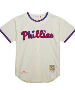 Alternative view of Richie Ashburn Philadelphia Phillies Cooperstown Collection 1948 Authentic Jersey - Cream