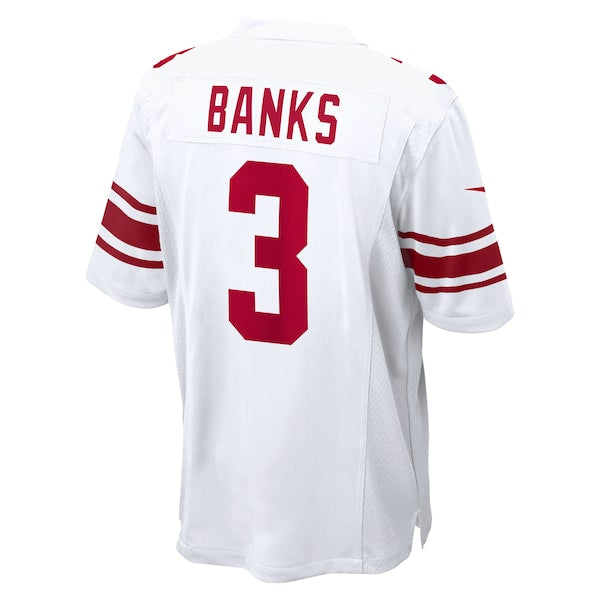 Deonte Banks New York Giants Nike Game Jersey - White/Royal - Image 4