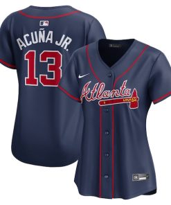 Ronald Acu?a Jr. Atlanta Braves Nike Women's Alternate Limited Player Jersey?¨C Navy