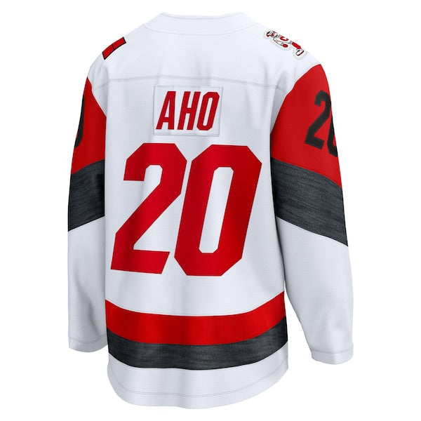 Sebastian Aho Carolina Hurricanes Away Breakaway Jersey - White - Image 3