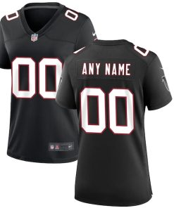 Atlanta Falcons Nike Women's Throwback Custom Game Jersey - Black