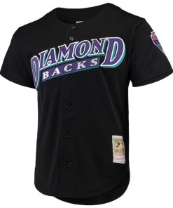 Alternative view of Luis Gonzalez Arizona Diamondbacks Cooperstown Collection Mesh Batting Practice Button-Up Jersey - Black