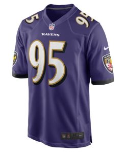 Alternative view of Tavius Robinson Baltimore Ravens Nike Team Game Jersey -  Purple