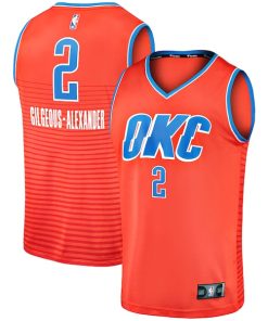 Shai Gilgeous-Alexander Oklahoma City Thunder  Fast Break Team Replica Jersey - Statement Edition - Orange