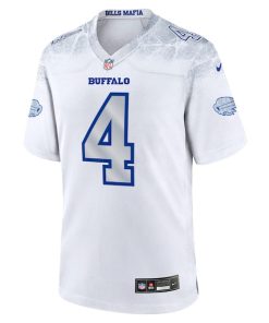 Alternative view of James Cook III Buffalo Bills Nike 2025 Rivalries Collection Game Jersey - White