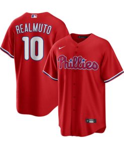 JT Realmuto Philadelphia Phillies Mens Replica Alt Jersey - Red