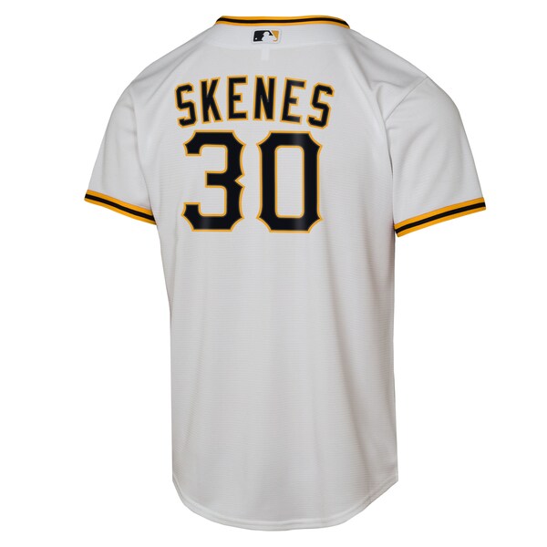 Paul Skenes Pittsburgh Pirates Nike Youth Home Replica Player Jersey - White - Image 3
