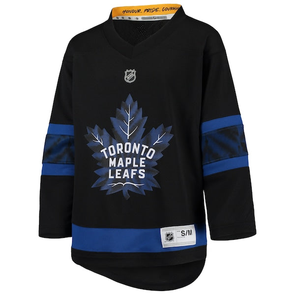 Toronto Maple Leafs Youth Alternate Replica Team Jersey - Black - Image 3