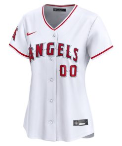 Alternative view of Los Angeles Angels Nike Women's Home Limited Custom Jersey - White