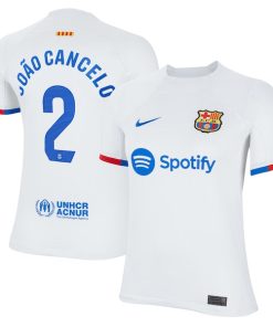 Joao Cancelo Barcelona Nike Youth 2023/24 Away Stadium Replica Player Jersey - White